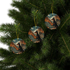 Doberman Halloween Poster ceramic ornament by Tritan, set