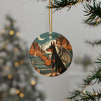 Doberman Halloween Poster ceramic ornament by Tritan, context