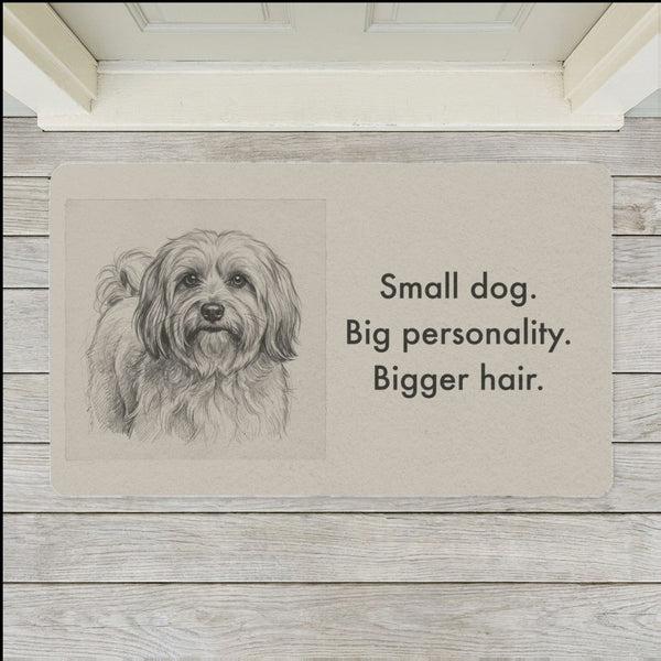 Havanese Doormat | Pencil Sketch Dog Floor Mat | Havanese Lover Gift | Dog Mom Home Decor | Indoor Entryway Welcome Mat