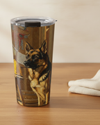 On the Clock German Shepherd Tumbler 20oz | Tritan
