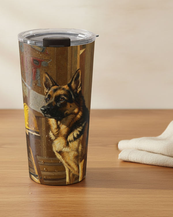 On the Clock German Shepherd Tumbler 20oz | Tritan