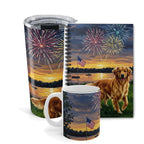 Independence Pups Collection Box | Golden Retriever | Mug + Tumbler + Notebook | Tritan