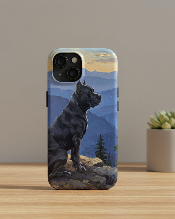 Acrylic Gallery Print Cane Corso - Mountain Overlook | Tough Phone Case