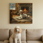 Poodle Acrylic Art Print Stretched Canvas Wall Art | Dog Lover Gift | Modern Pet Portrait Home Decor | Dog Mom Gift