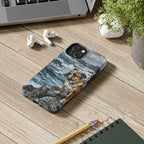 English Bulldog Acrylic tough phone case by Tritan, on a desk