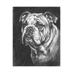 English Bulldog Charcoal canvas print by Tritan, front