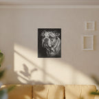 English Bulldog Charcoal canvas print by Tritan, sofa wall