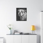 English Bulldog Charcoal canvas print by Tritan, desk wall