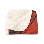 English Bulldog Comic Pop Art sherpa blanket by Tritan, folded