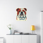 English Bulldog Comic Pop Art canvas print by Tritan, desk wall