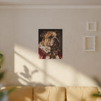English Bulldog Kings & Queens canvas print by Tritan, sofa wall