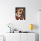 English Bulldog Kings & Queens canvas print by Tritan, desk wall