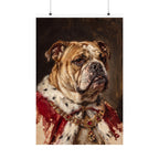 English Bulldog Kings & Queens matte poster print by Tritan, front