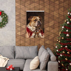 English Bulldog Kings & Queens matte poster print by Tritan, framed on wall