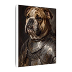 English Bulldog Medieval Knight Portrait Canvas Wall Art, Regal Dog Painting, English Bulldog Lover Gift, Stretched Canvas
