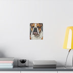 English Bulldog Oil Portrait Canvas Print | Bulldog Wall Art | Dog Lover Gift | Pet Portrait Home Decor