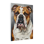 English Bulldog Oil Portrait Canvas Print | Bulldog Wall Art | Dog Lover Gift | Pet Portrait Home Decor
