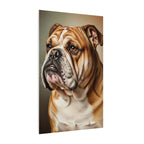 English Bulldog Oil Portrait canvas print by Tritan, side