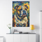 English Bulldog Post-Impressionist canvas print by Tritan, desk wall