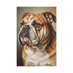 English Bulldog Oil Portrait canvas print by Tritan, front