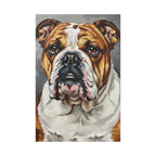 English Bulldog Oil Portrait canvas print by Tritan, front