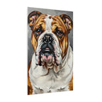 English Bulldog Oil Portrait canvas print by Tritan, side