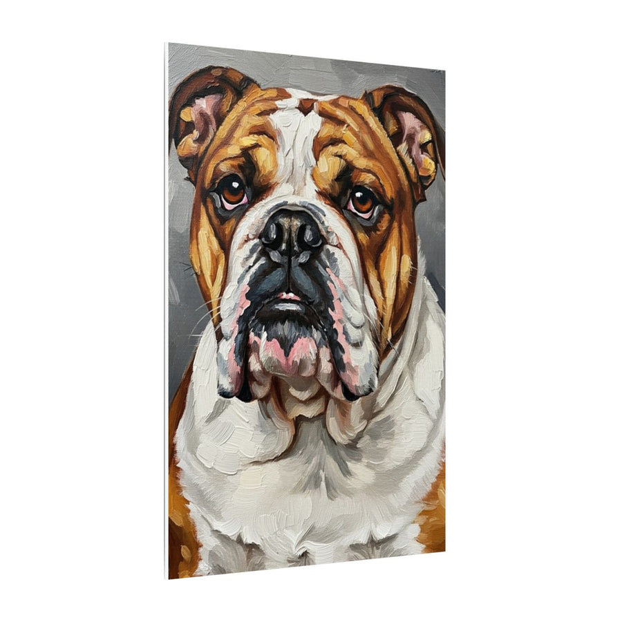 English Bulldog Oil Portrait canvas print by Tritan, side