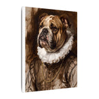 English Bulldog Renaissance Royal Portrait Canvas Wall Art, Regal Dog Painting, English Bulldog Lover Gift, Stretched Canvas