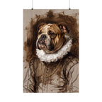 English Bulldog Renaissance Royal matte poster print by Tritan, front