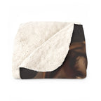 English Bulldog Renaissance Royal sherpa blanket by Tritan, folded