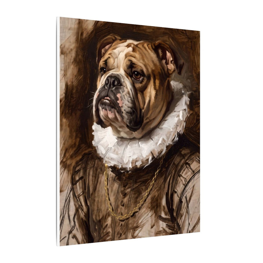 English Bulldog Renaissance Royal canvas print by Tritan, side