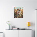 English Bulldog Stained Glass canvas print by Tritan, desk wall