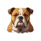 English Bulldog Low Poly vinyl sticker by Tritan, front