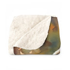 English Bulldog Watercolor sherpa blanket by Tritan, folded