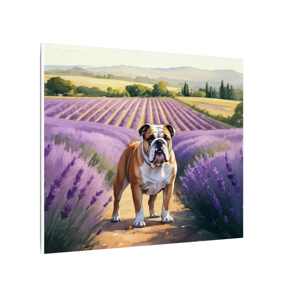 English Bulldog Watercolor Canvas Print | Dog Wall Art | Pet Lover Gift | Bulldog Mom Gift | Cute Dog Decor