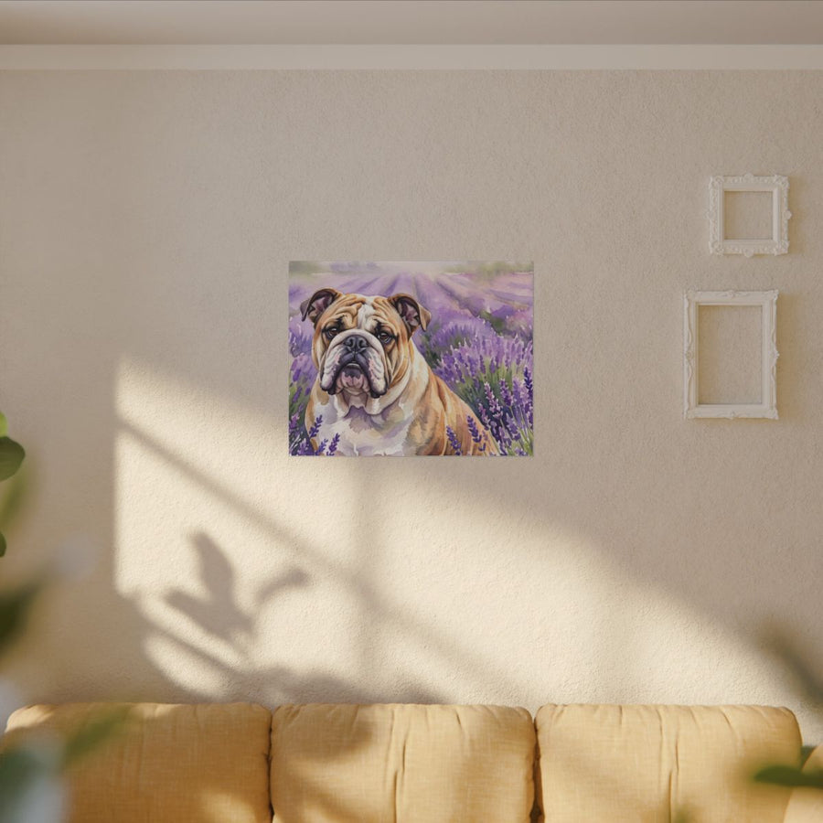 English Bulldog Watercolor Canvas Print | Dog Wall Art | Pet Lover Gift | Bulldog Mom Gift | Cute Dog Decor