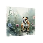 English Bulldog Watercolor canvas print by Tritan, side
