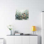 English Bulldog Watercolor canvas print by Tritan, desk wall