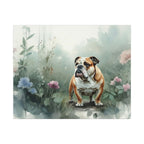 English Bulldog Watercolor canvas print by Tritan, front