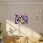 English Bulldog Watercolor canvas print by Tritan, sofa wall