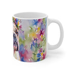 English Bulldog Watercolor ceramic mug by Tritan, right handle