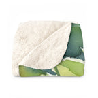 English Bulldog Watercolor sherpa blanket by Tritan, folded