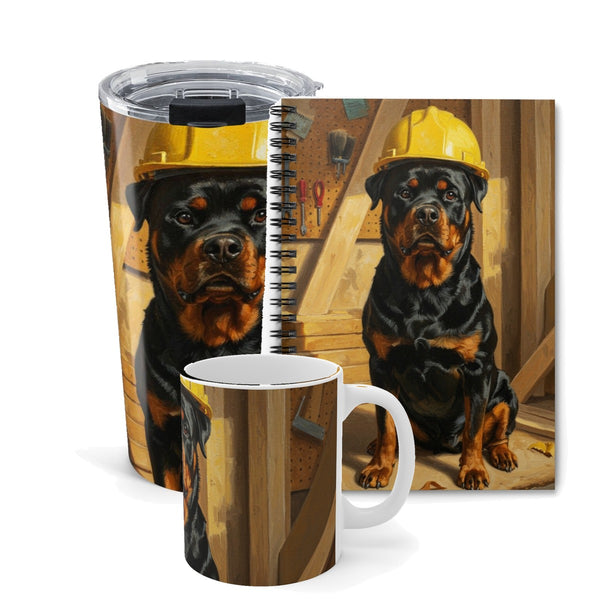 On the Clock Collection Box | Rottweiler | Mug + Tumbler + Notebook | Tritan