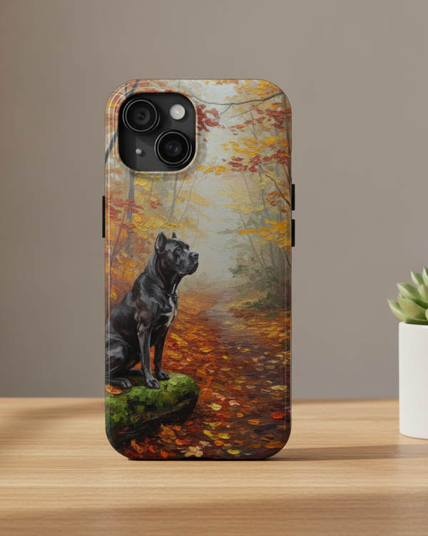 Acrylic Gallery Print Cane Corso - Autumn Woods | Tough Phone Case