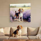 Beagle Watercolor Canvas Art | Dog Lover Gift | Pet Wall Decor | Animal Painting Print | Ready to Hang