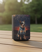 Australian Cattle Dog America 250 Patriotic Pattern Can Cooler Gift for ACD Mom Dad Lover