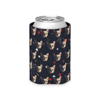 French Bulldog America 250 Can Cooler | Patriotic Dog Pattern Drink Holder | America 250 Pet Lover Gift | Summer Party Supplies