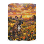 French Bulldog Acrylic sherpa blanket by Tritan, front