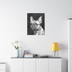 French Bulldog Charcoal canvas print by Tritan, desk wall