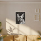French Bulldog Charcoal canvas print by Tritan, sofa wall